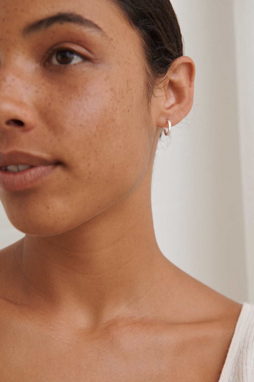 Sea Reflection Mini hoops - sølv